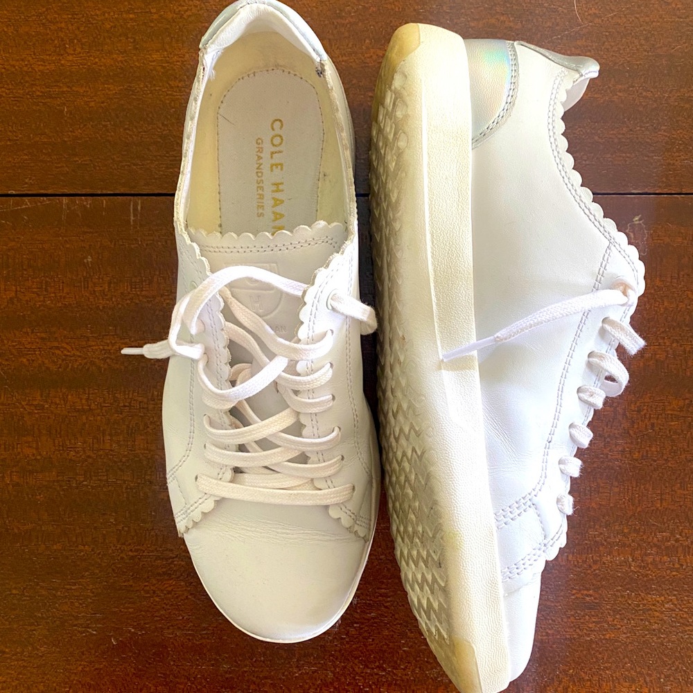 Cole Haan white sneakers, size 8